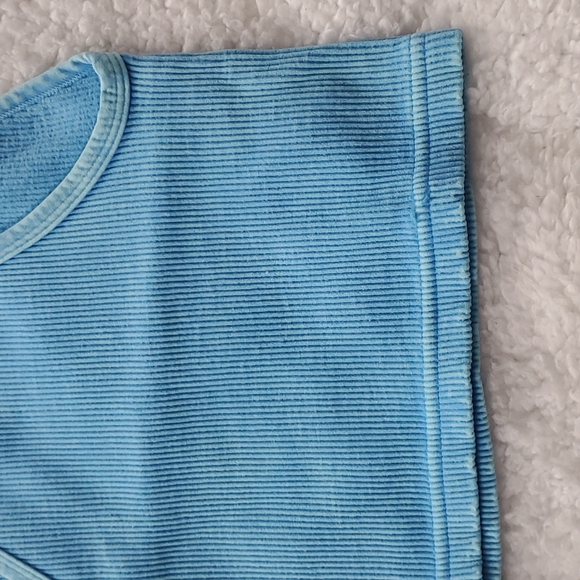 Free People Movement Happiness Runs Crop Light Blue - Picture 8 of 9